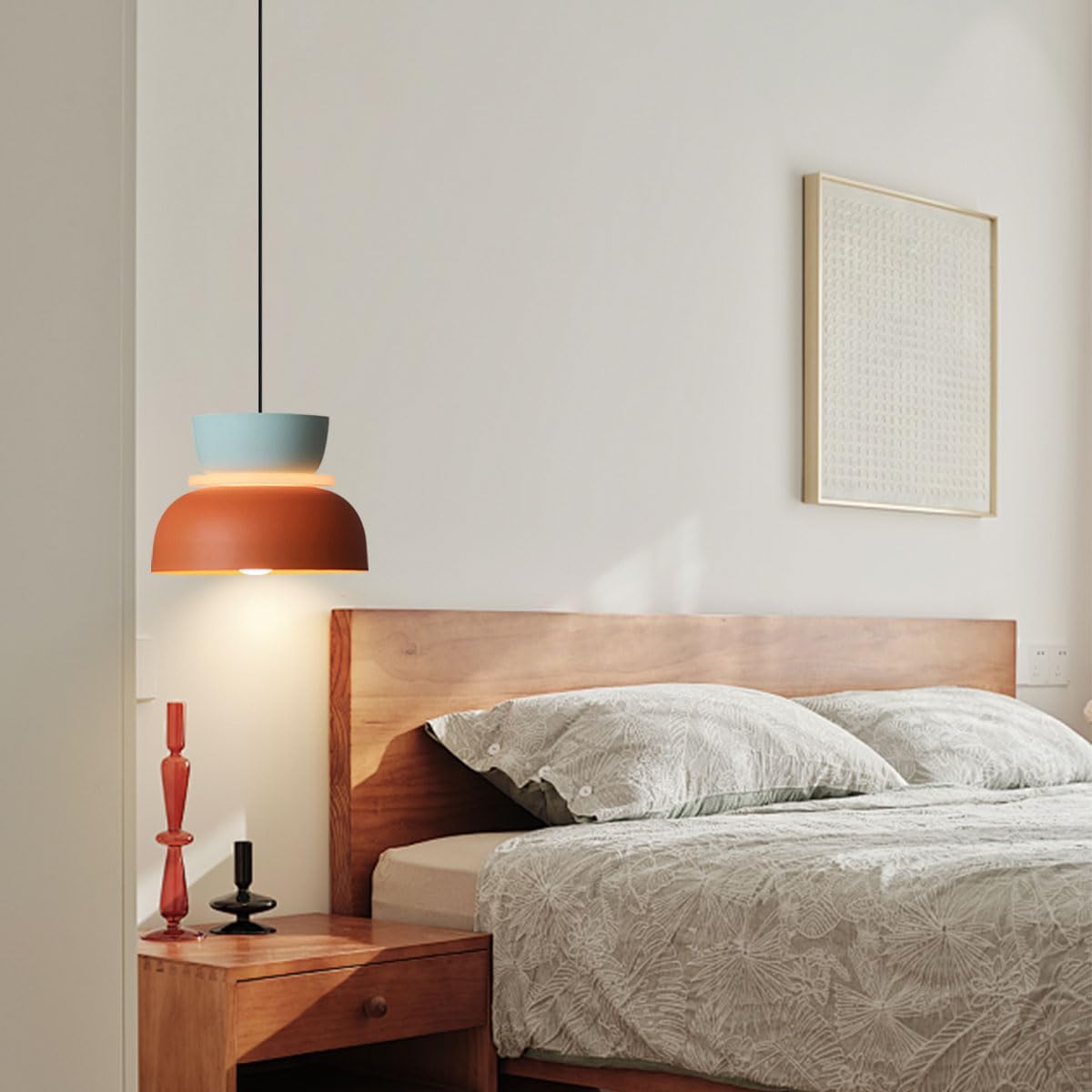 Transparency pendant light orange and navy fixture light aluminum,acrylic foyer light