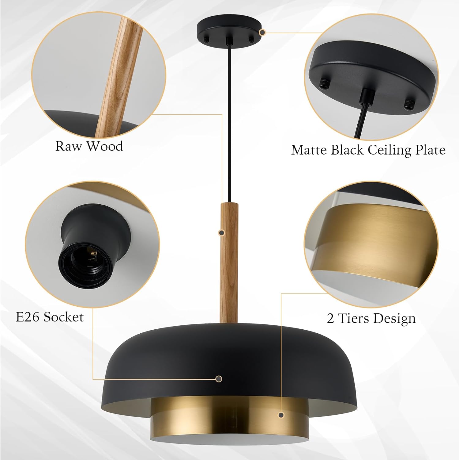 18.8 inch pendant light black kitchen light metal island light