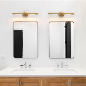 19 inche cylinder light gold vanity light metal wall light