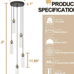 5-light hallway light black pendant light glass,metal hanging light