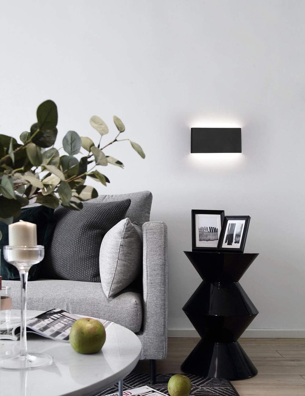Modern bedroom light black decor light metal wall light