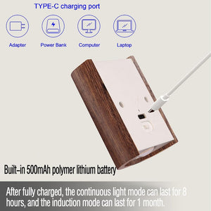 Led stairs night light walnut wall lights plastic motion sensor light