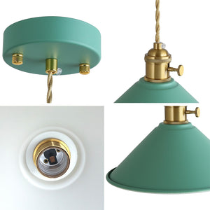 Modern hanging light yellow pendant light bronze alloy steel, iron kitchen light