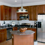Transitional pendant light nickel hanging light glass, metal kitchen light