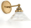 Remote control porch light antique brass wall light glass, metal vanity light