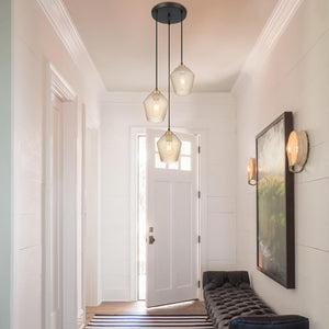 3-light hanging light cognac glass pendant lights glass decoration light