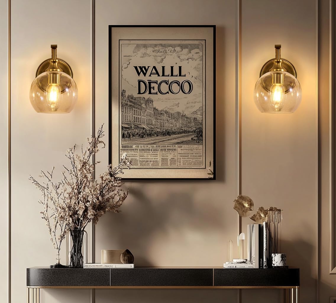 1-light bathroom light gold moun light metal wall light