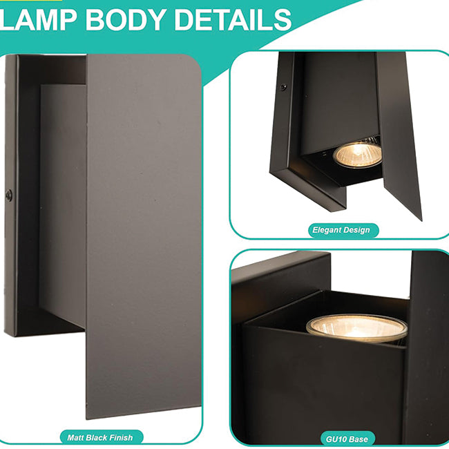 2 pack wall light matt black mount light metal kitchen light