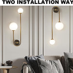 U-shape wall light gold fixture light metal bathroom light