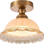 1 light ceiling light brass, glass fixture light metal ‎living room light