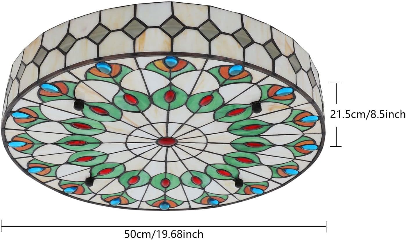 20inch vintage chandeliers light green, blue, red kitchen light glass ceiling light