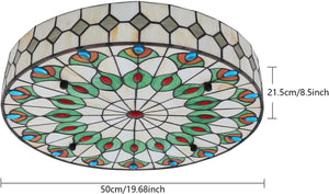 20inch vintage chandeliers light green, blue, red kitchen light glass ceiling light