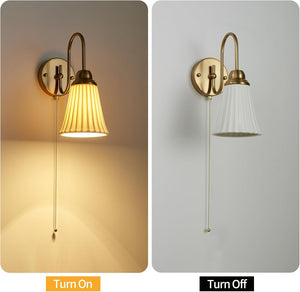 2 pack wall light brass kitchen light ceramic,metal bedroom light