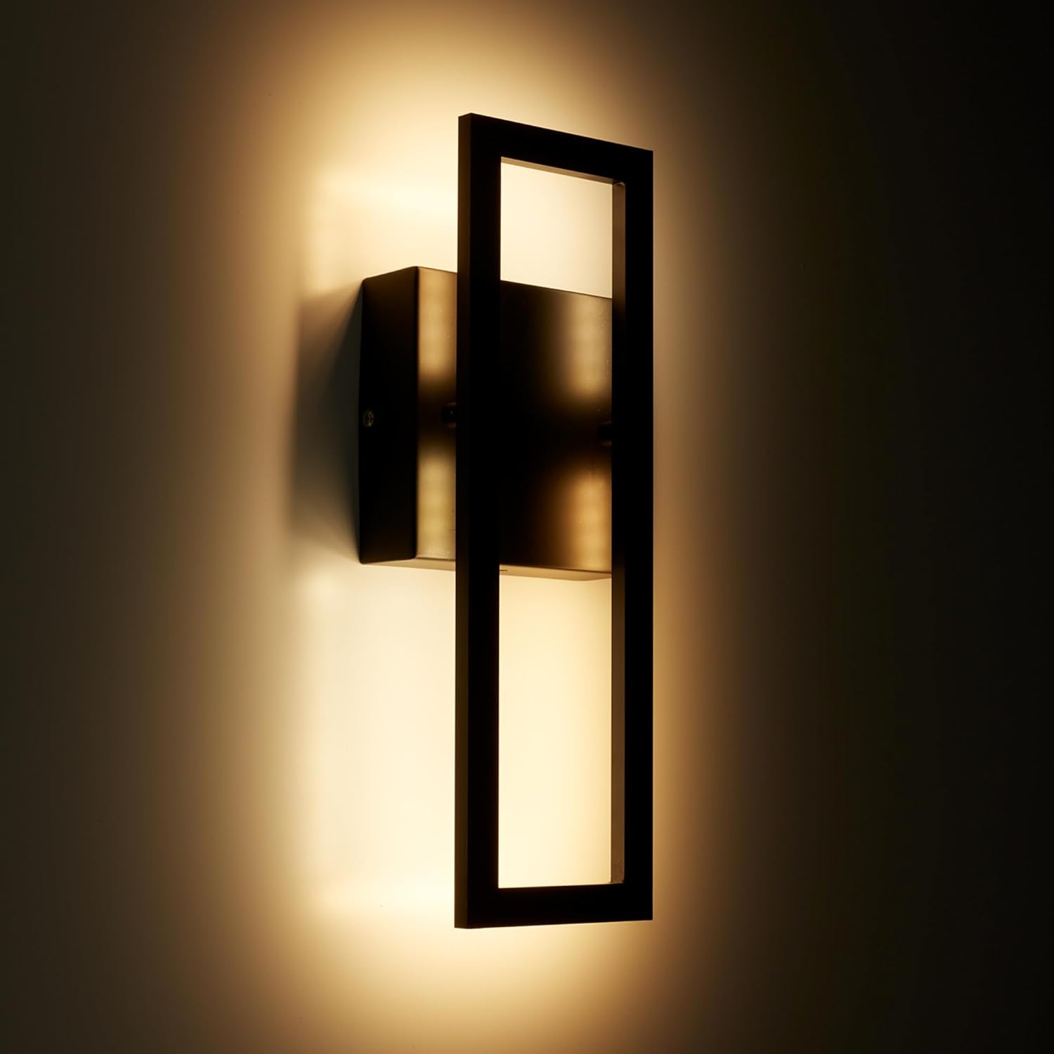 Led porch lights black, mckay wall light metal garage light