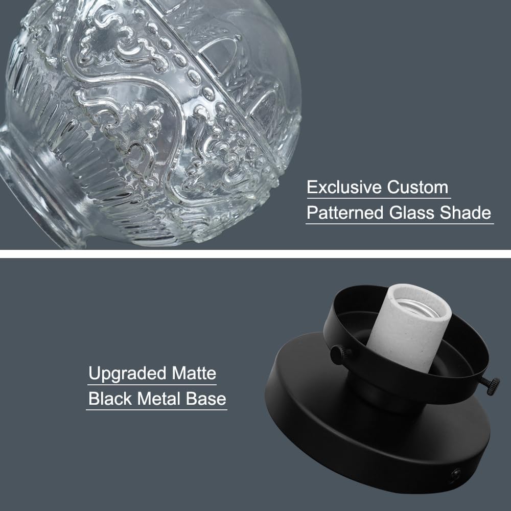 Modern hallway light black ceiling light glass ceiling light
