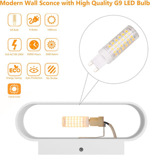 Set of 2 wall light white mount light aluminum corridor light
