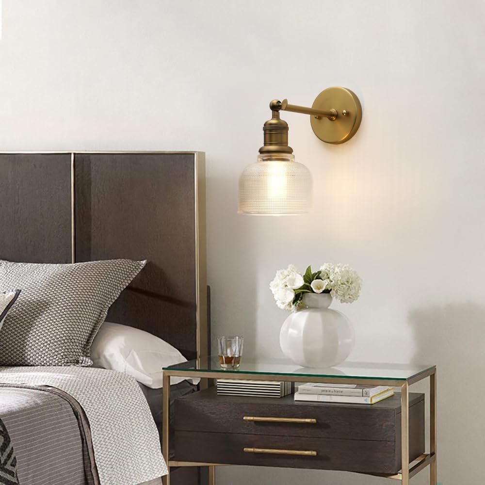 1-light wall light antique hallway light glass & metal vanity light