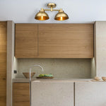 2 lights ceiling light brass mounted light metal kitchen light