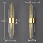 2-light wall light gold vanity light stainless steel bathroom light