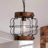 Farmhouse hallway light brown pendant light wood metal kitchen light