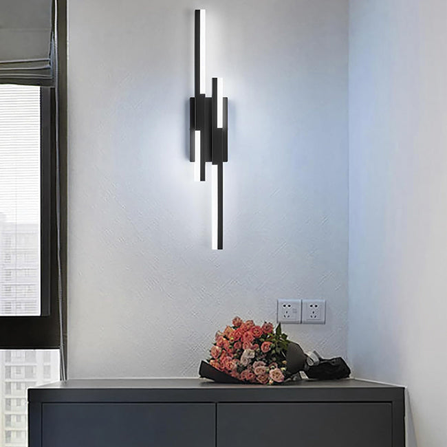 Led vanity light black fixtures light iron, acrylic wall light