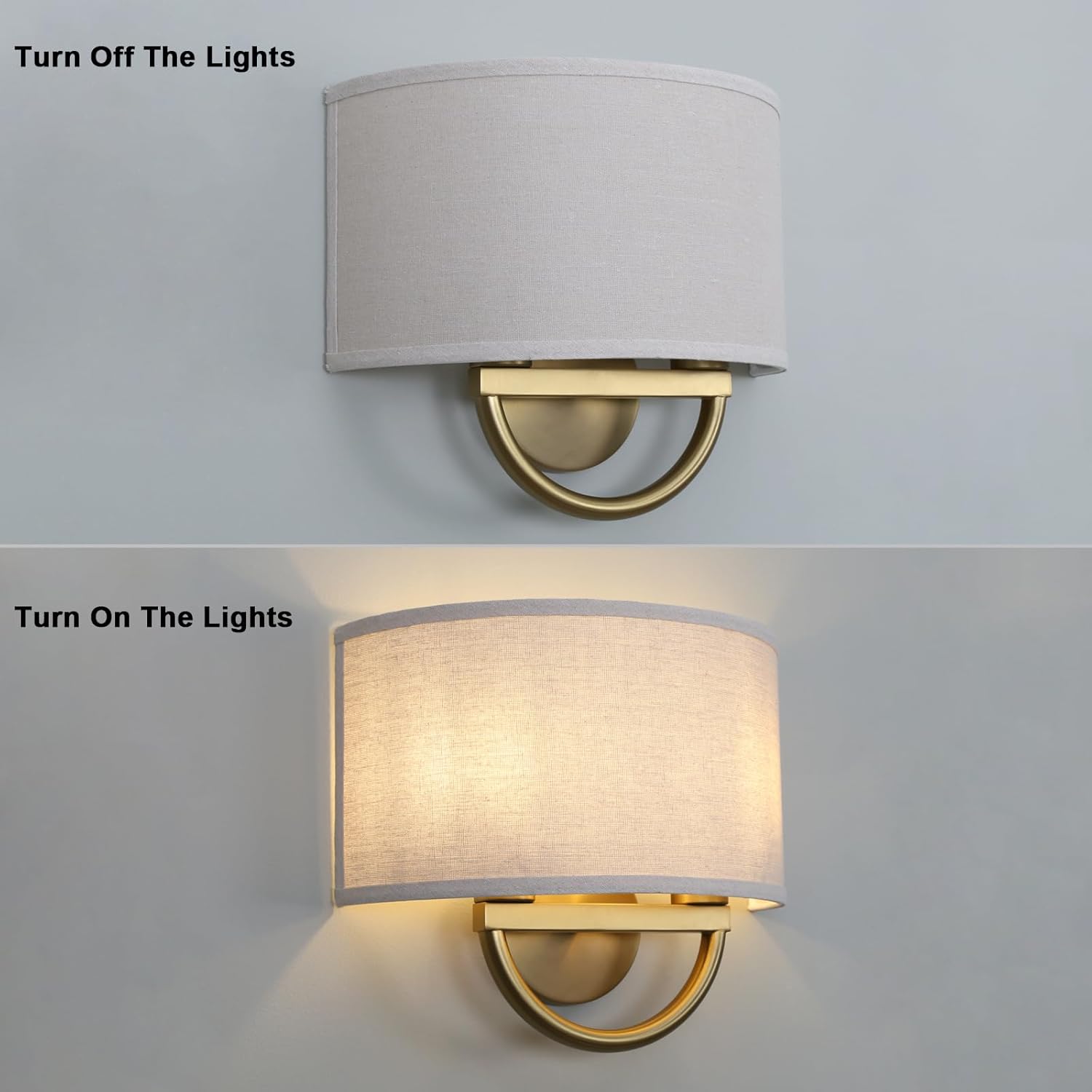2-light vanity light linen mount light fabric wall light