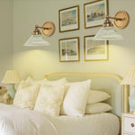 Remote control porch light antique brass wall light glass, metal vanity light