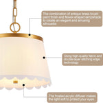 3-light pendant light white chandelier light brass hallway light