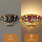 12 inche hallway light cream brown wall light glass, metal stairway light