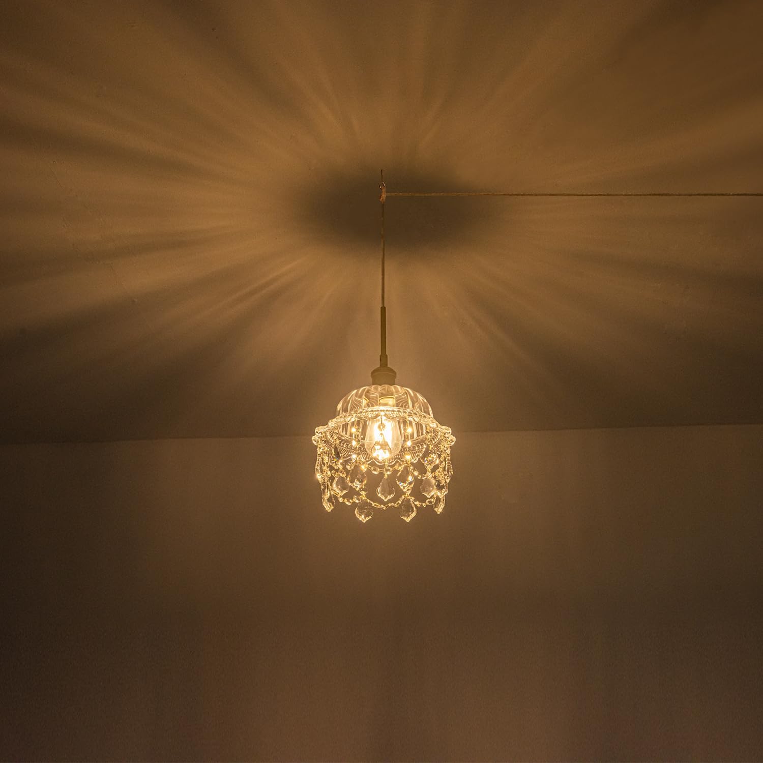 9.8 inch kitchen light clear pendant light glass metal bedroom light