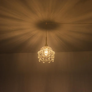 9.8 inch kitchen light clear pendant light glass metal bedroom light