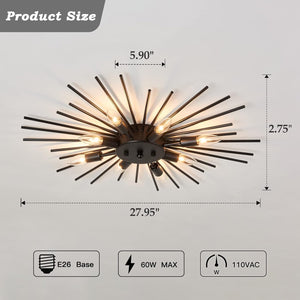 8 light ceiling light black kitchen light metal hallway light