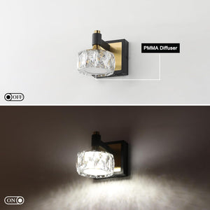 1-light mounted light circle vanity light metal wall light