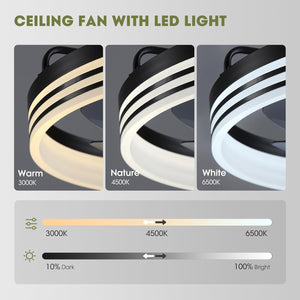 LED ceiling fans with lights black bedroom light iron flush mount ceiling fan