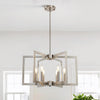 6-light modern hanging light brushed nickel entryway light metal pendant lights