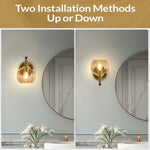 1-light bathroom light gold moun light metal wall light