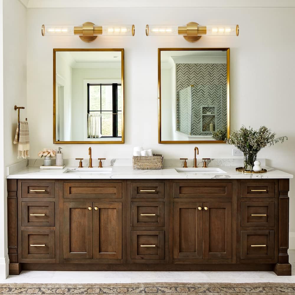 Modern wall light gold vanity light glass, metal hallway light