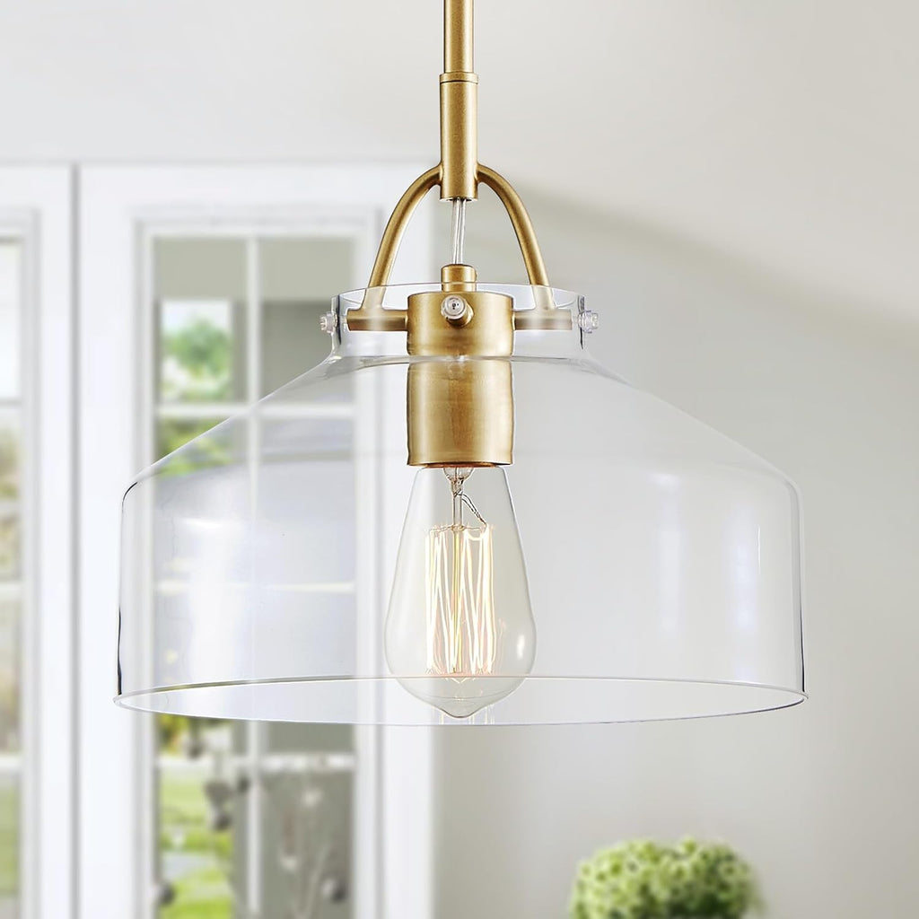 Industrial kitchen light gold pendant light glass metal chandelier light