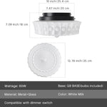 4 led bulbs ceiling light milk white hallway light glass, metal bedroom light