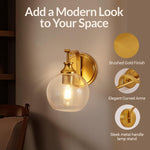 1-light bathroom light gold moun light metal wall light