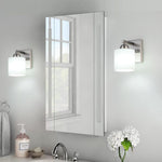 1-light entryway light nickel vanity light glass, metal wall light