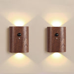 Led stairs night light walnut wall lights plastic motion sensor light