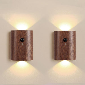 Led stairs night light walnut wall lights plastic motion sensor light