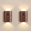 Led stairs night light walnut wall lights plastic motion sensor light