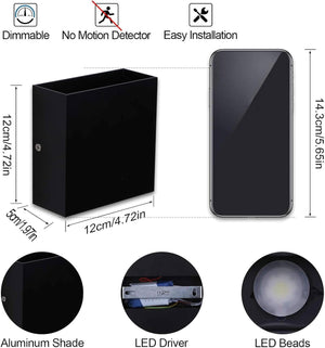 Led hallway light black wall light aluminum kitchen light