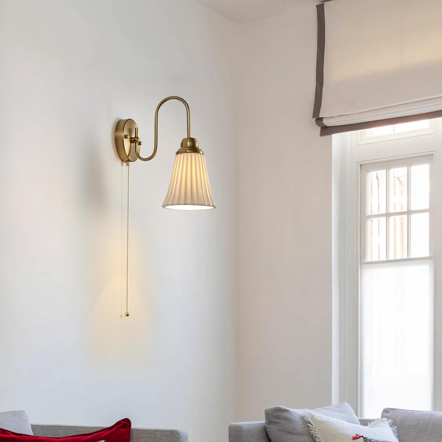 2 pack wall light brass kitchen light ceramic,metal bedroom light