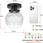 Modern hallway light black ceiling light glass ceiling light
