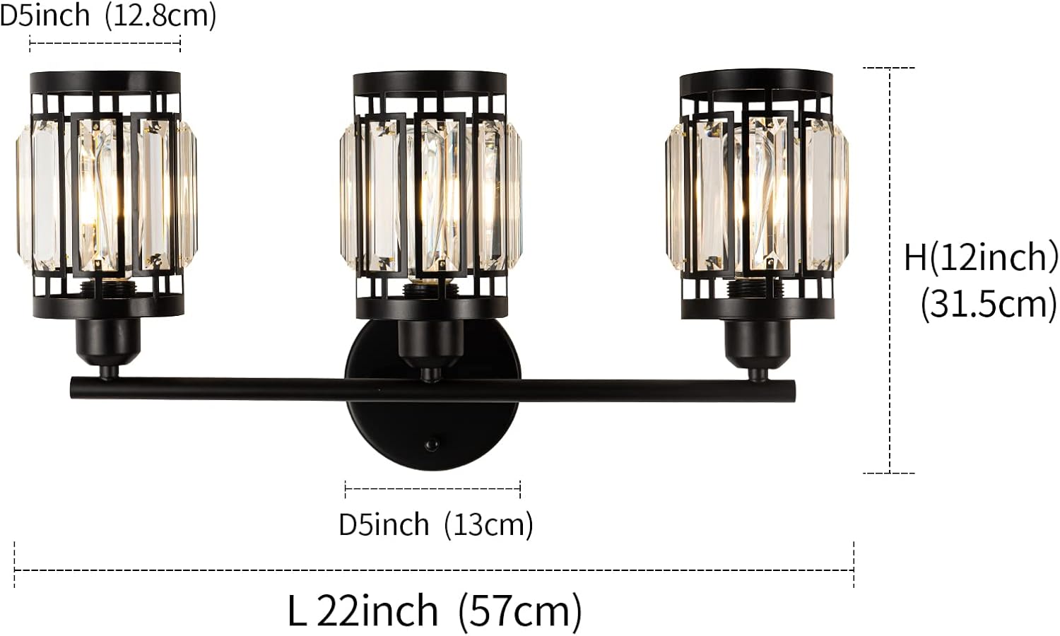 Farmhouse wall light black vanity light steel&metal hallway light