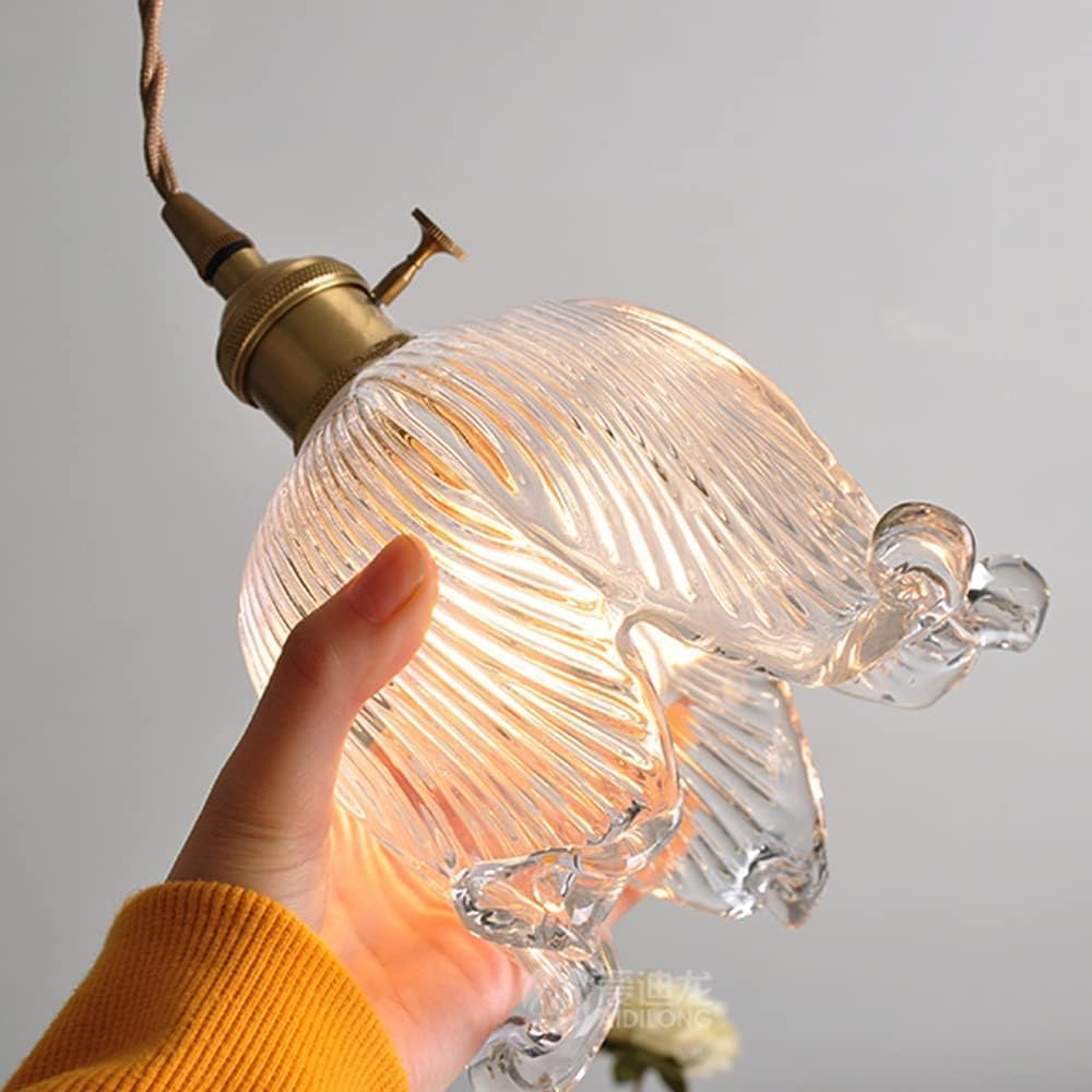 Unique decorative light purple pendant light glass chandelier light