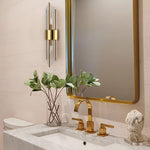 2-light wall light gold vanity light stainless steel bathroom light